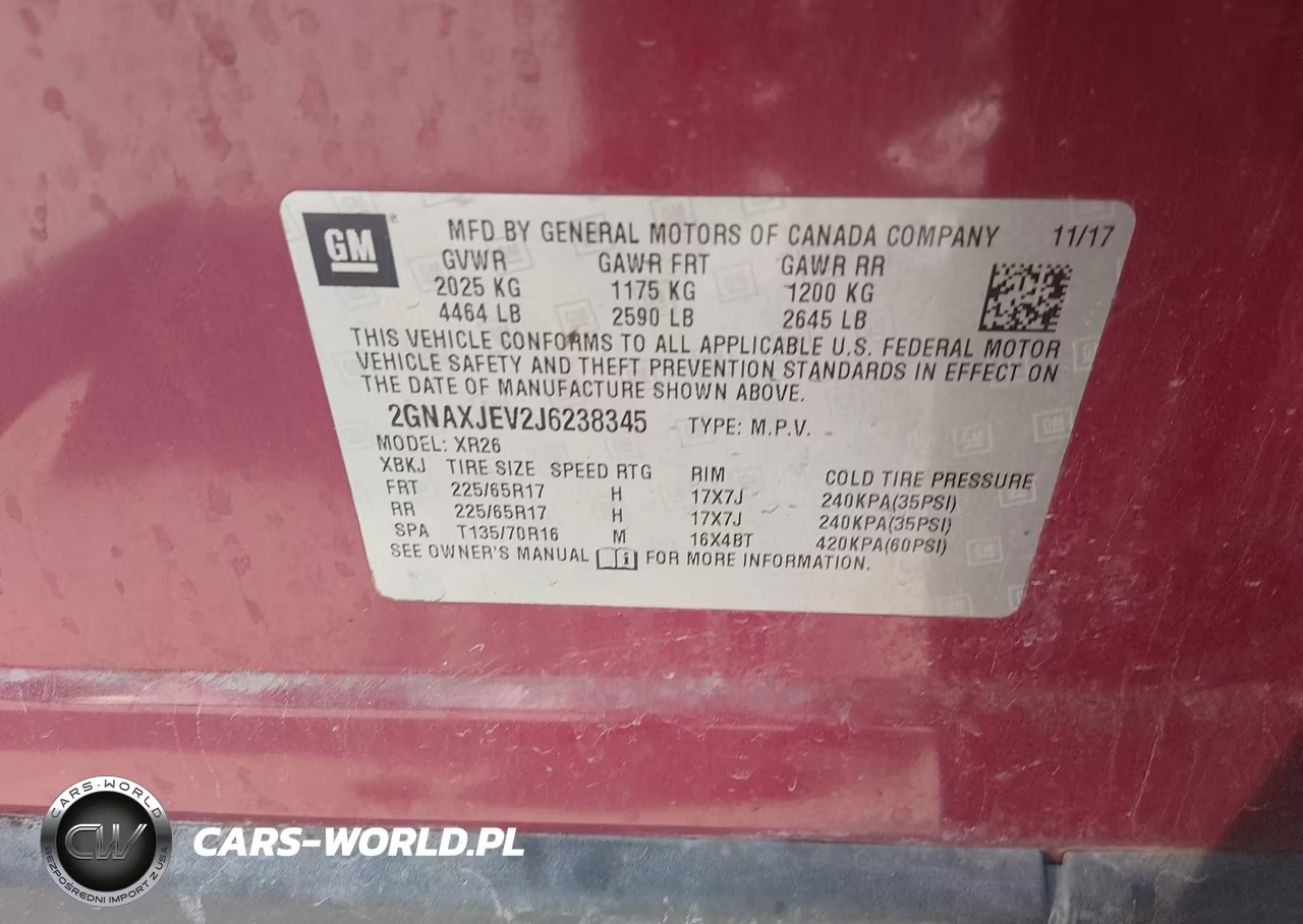 2018 Chevrolet Equinox Lt VIN:2GNAXJEV2J6238345 - 9