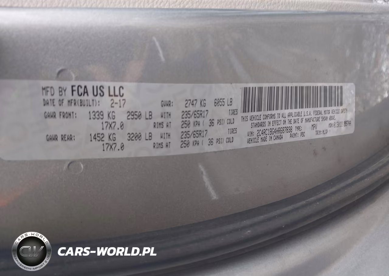 2017 Chrysler Pacifica Touring-L VIN:2C4RC1BG4HR687838 - 9