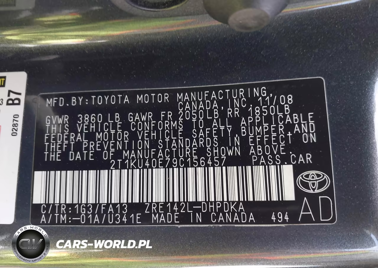 2009 Toyota Matrix VIN:2T1KU40E79C156457 - 9
