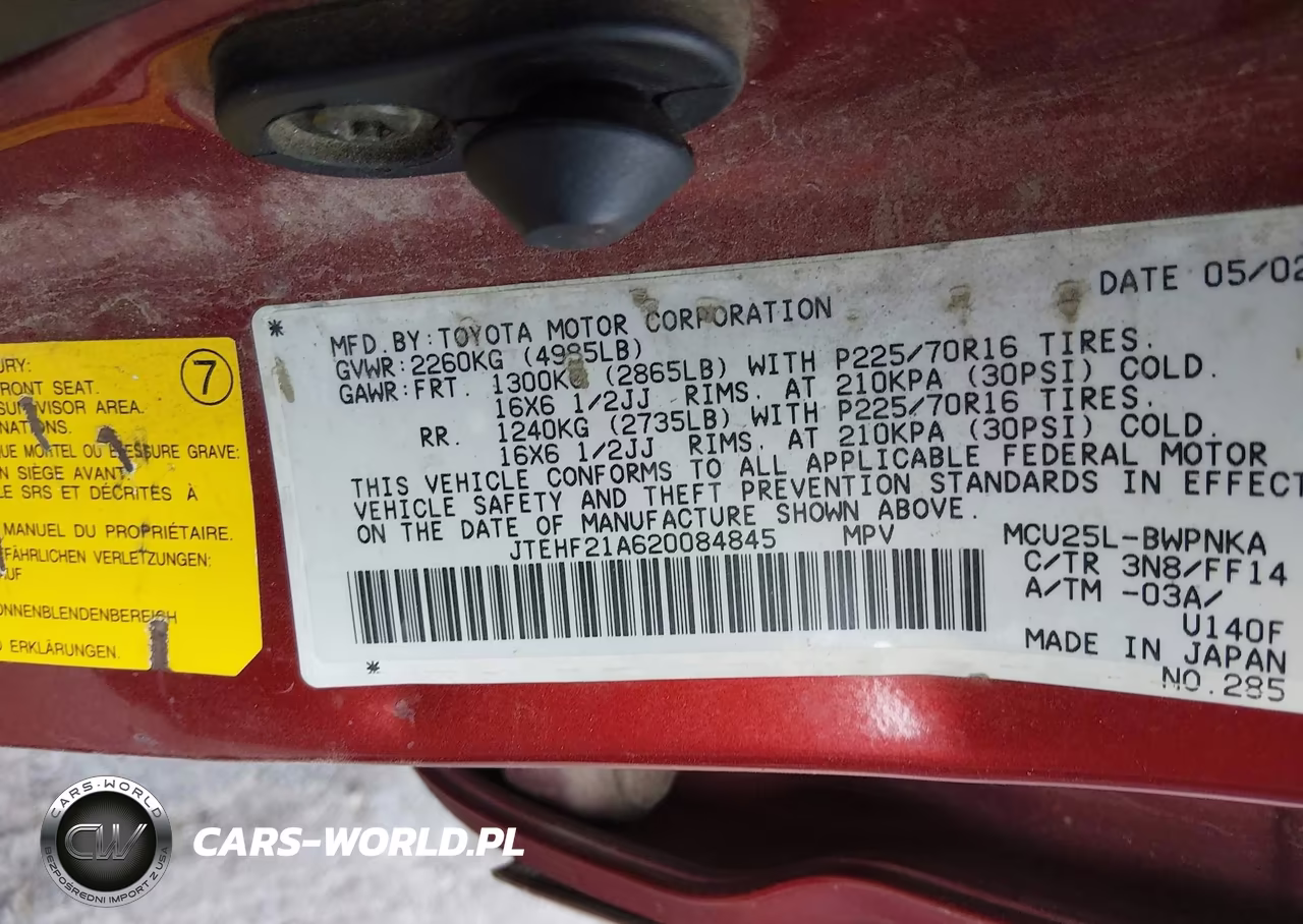 2002 Toyota Highlander Limited V6 VIN:JTEHF21A620084845 - 9