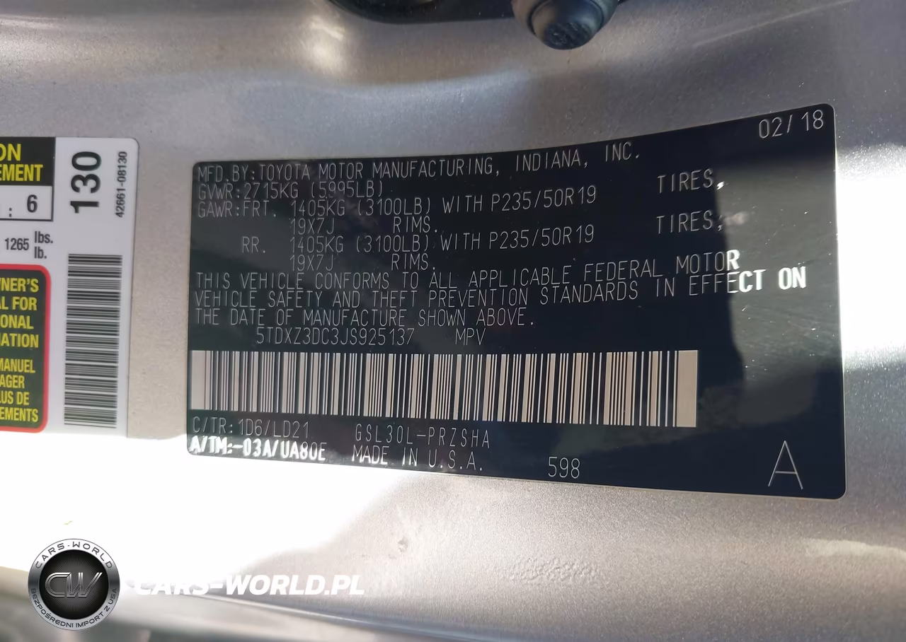 2018 Toyota Sienna Se 8 Passenger VIN:5TDXZ3DC3JS925137 - 9