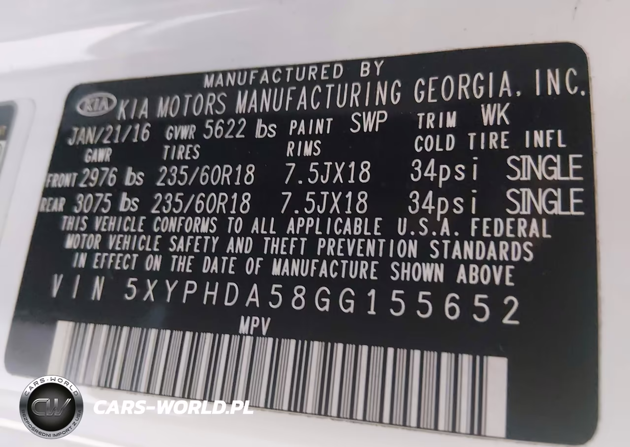2016 Kia Sorento 3.3L Ex VIN:5XYPHDA58GG155652 - 9