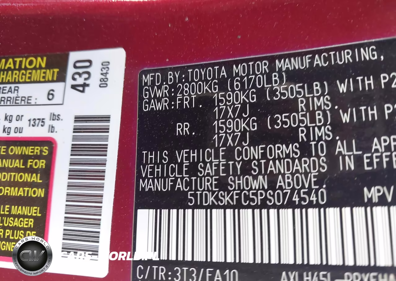 2023 Toyota Sienna Le VIN:5TDKSKFC5PS074540 - 9