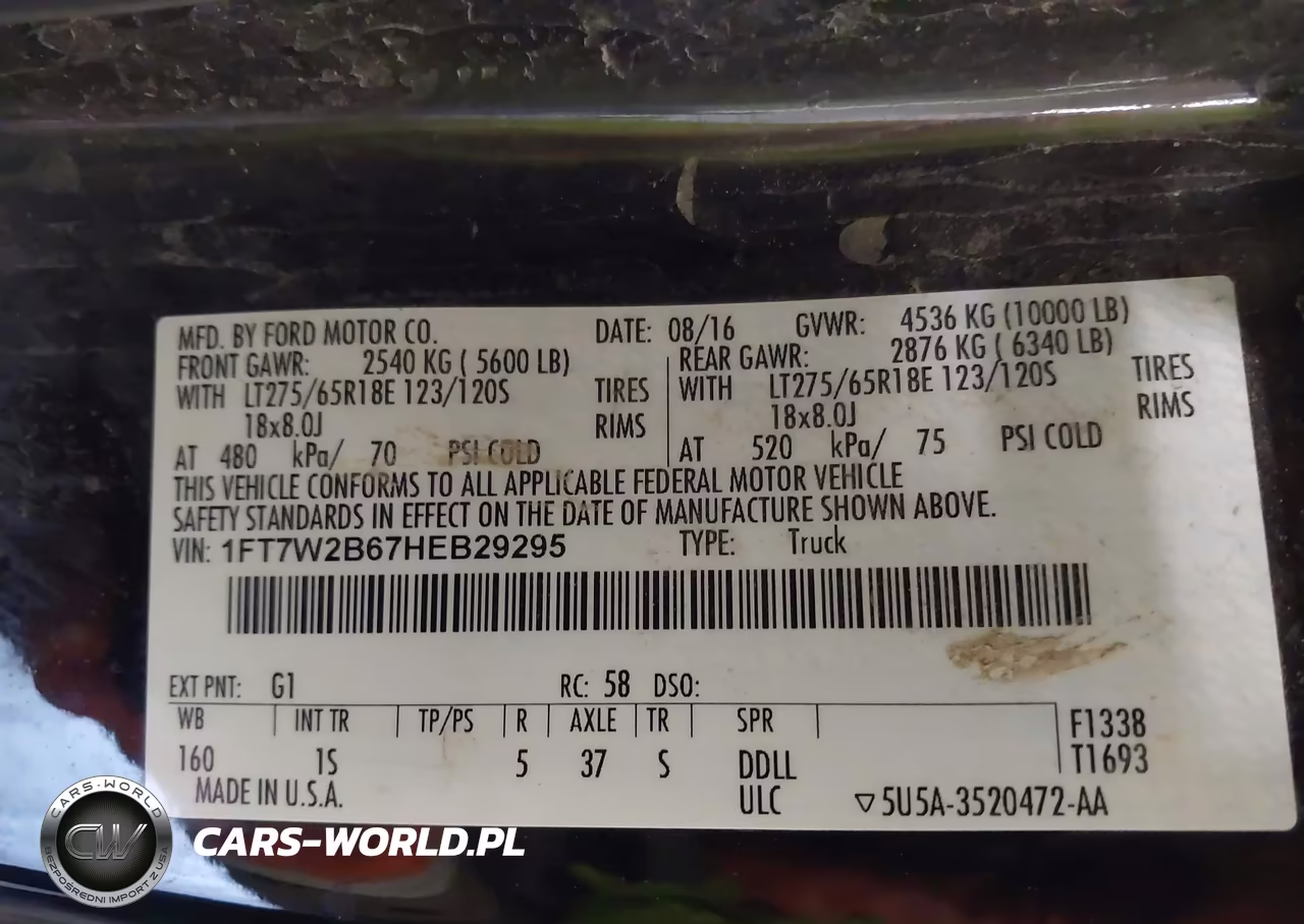 2017 Ford F-250 Xl VIN:1FT7W2B67HEB29295 - 9