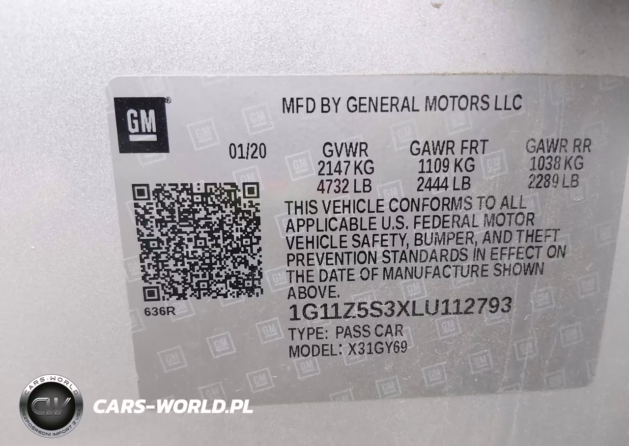 2020 Chevrolet Impala Fwd Lt VIN:1G11Z5S3XLU112793 - 9