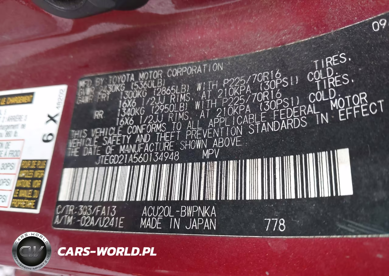 2006 Toyota Highlander VIN:JTEGD21A560134948 - 9