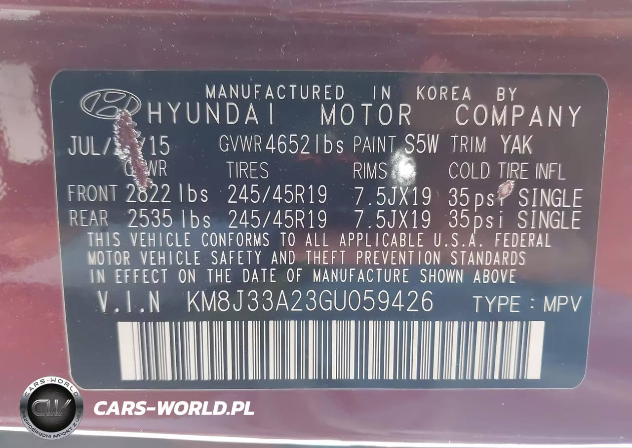 2016 Hyundai Tucson Limited VIN:KM8J33A23GU059426 - 9