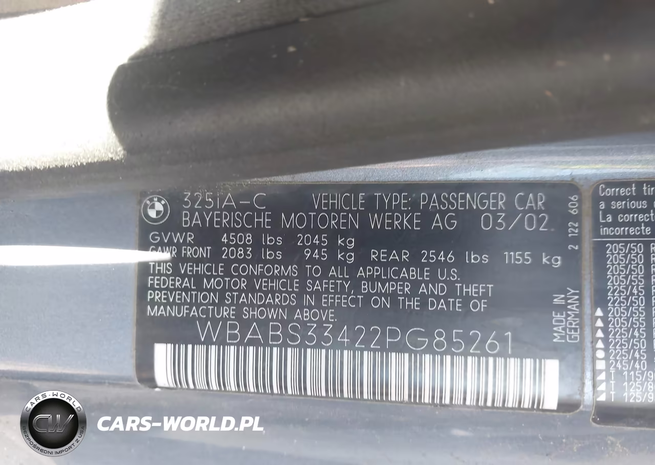 2002 BMW 325Ci VIN:WBABS33422PG85261 - 9