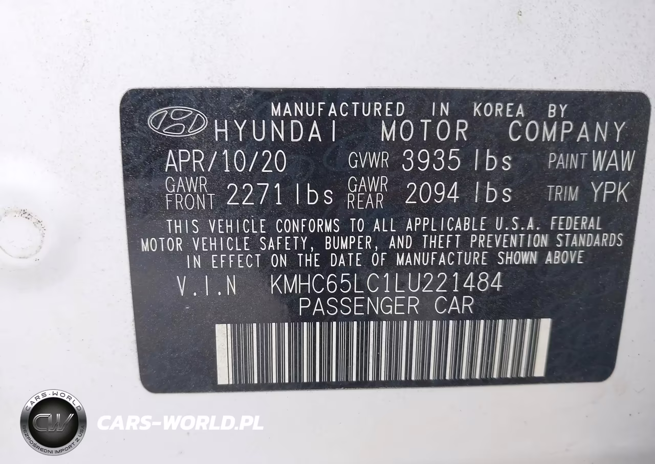 2020 Hyundai Ioniq Hybrid Blue VIN:KMHC65LC1LU221484 - 9