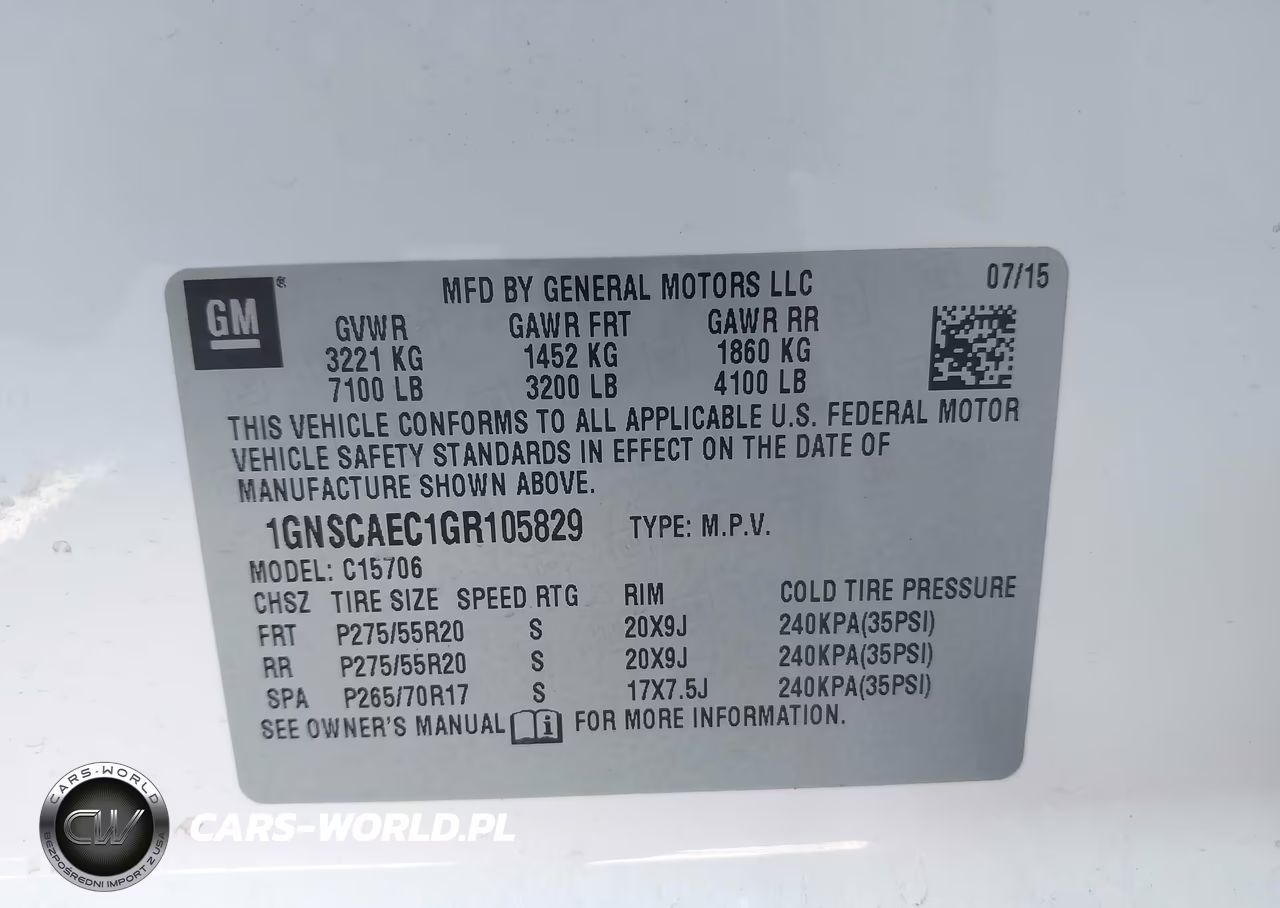 2016 Chevrolet Tahoe Ls VIN:1GNSCAEC1GR105829 - 9