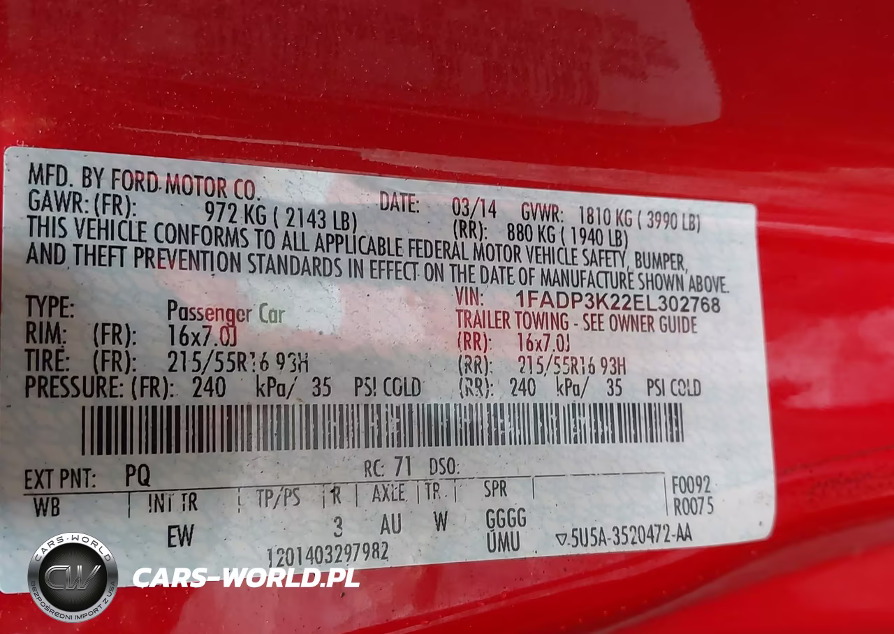 2014 Ford Focus Se VIN:1FADP3K22EL302768 - 9