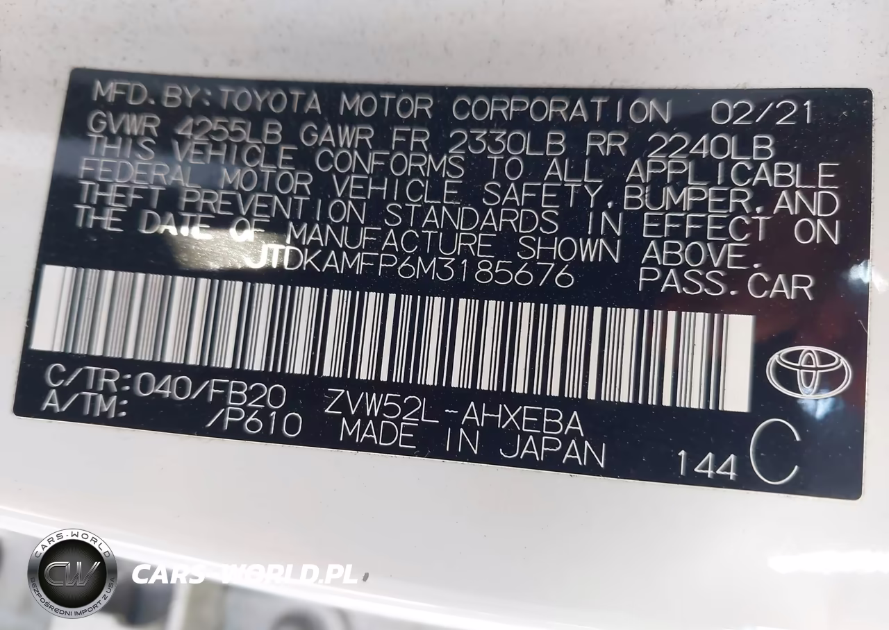 2021 Toyota Prius Prime Le VIN:JTDKAMFP6M3185676 - 9