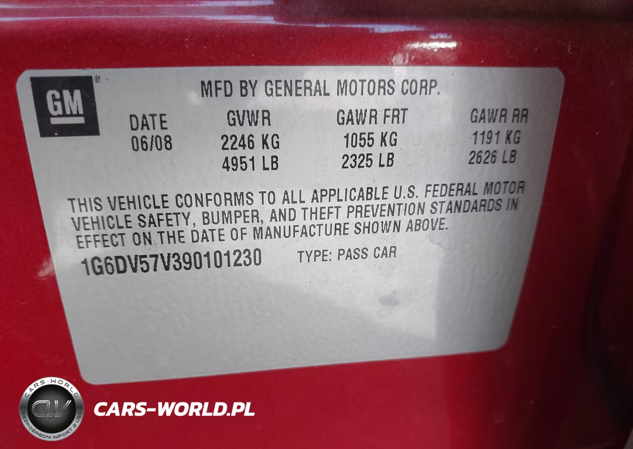 2009 Cadillac Cts Standard VIN:1G6DV57V390101230 - 9