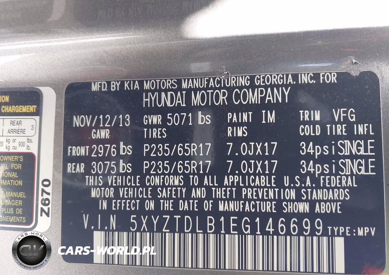 2014 Hyundai Santa Fe Sport 2.4L VIN:5XYZTDLB1EG146699 - 9