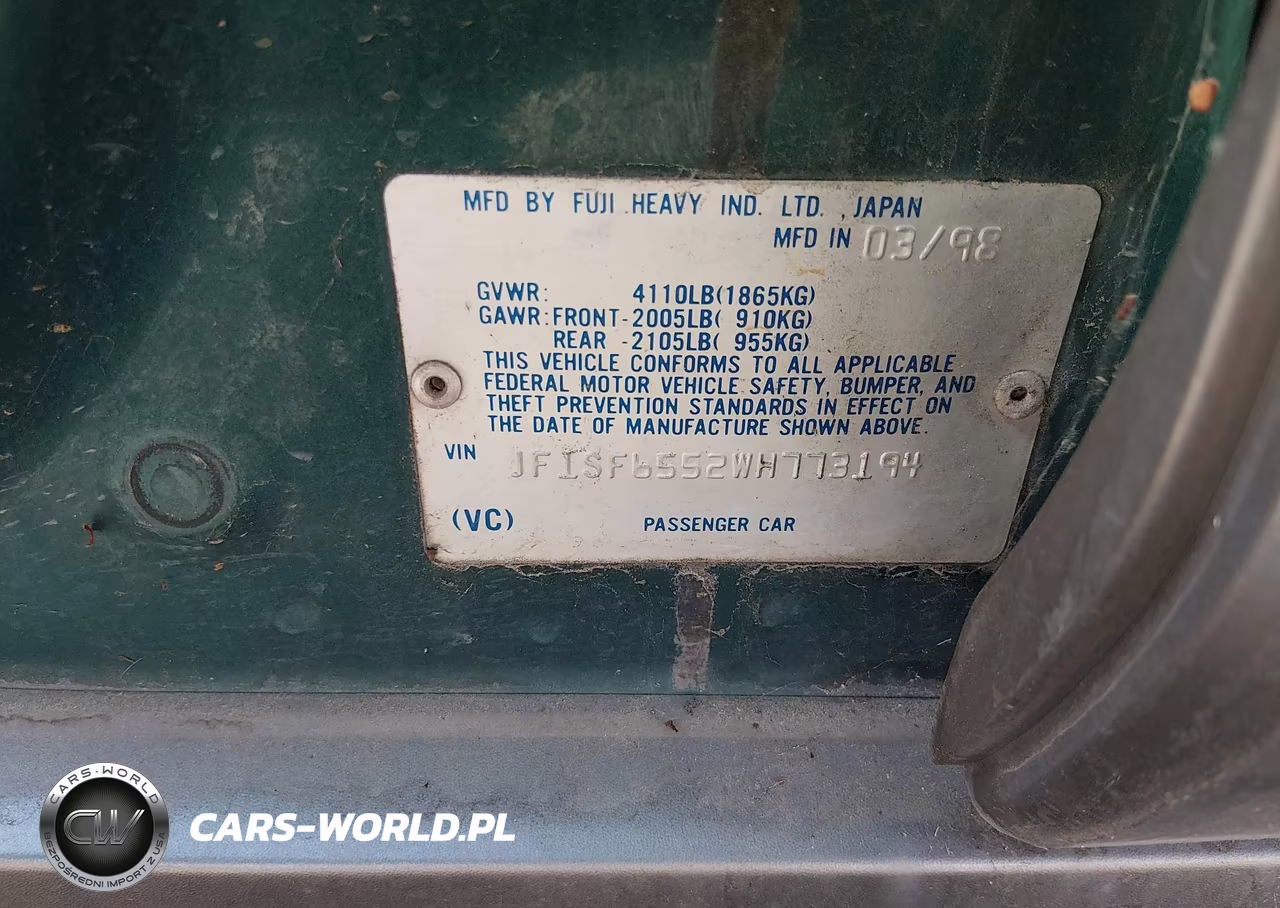 1998 Subaru Forester S VIN:JF1SF6552WH773194 - 9