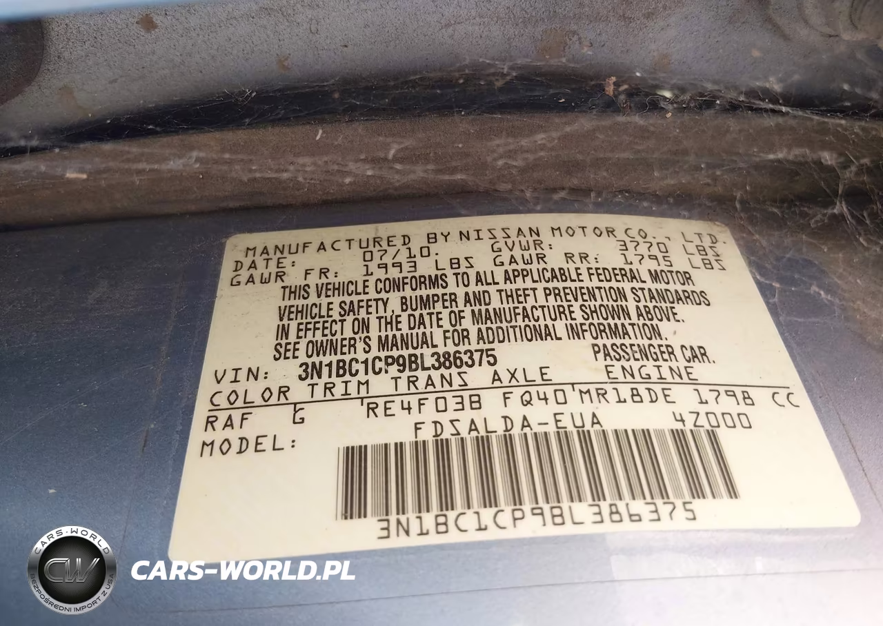 2011 Nissan Versa 1.8S VIN:3N1BC1CP9BL386375 - 9