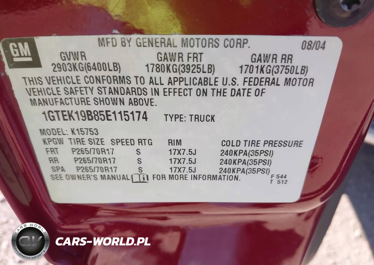 2005 GMC Sierra 1500 Sle VIN:1GTEK19B85E115174 - 9