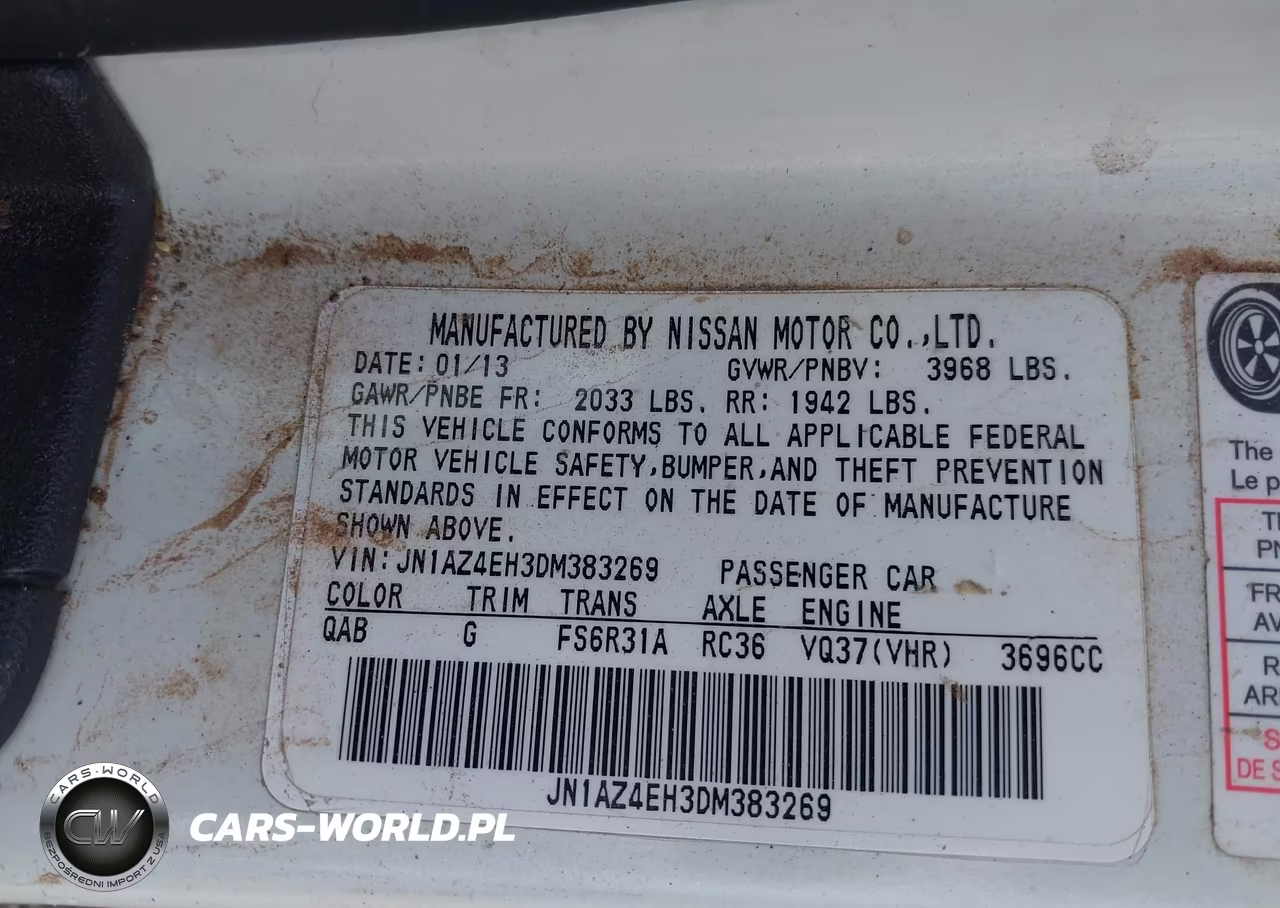 2013 Nissan 370Z VIN:JN1AZ4EH3DM383269 - 9
