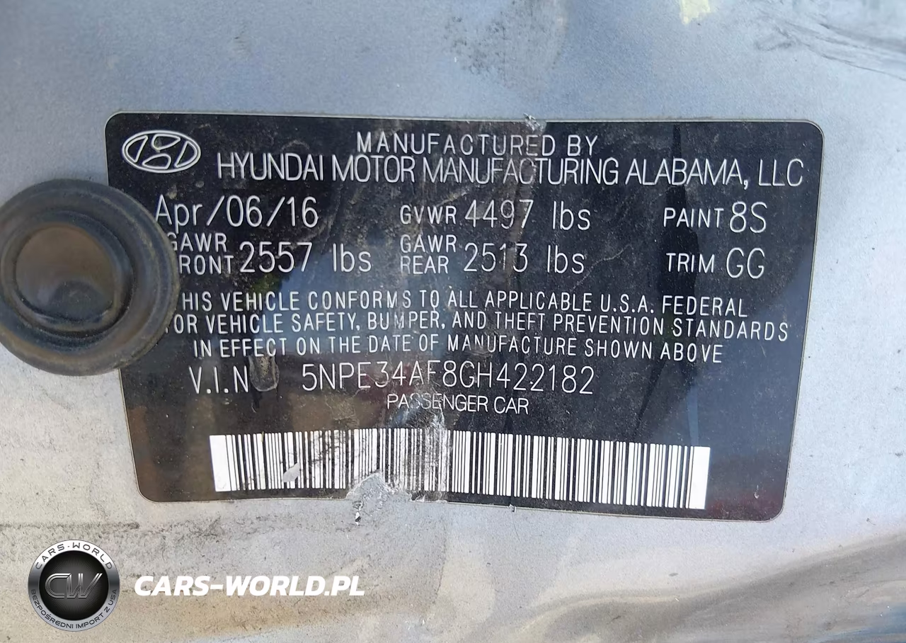 2016 Hyundai Sonata Sport VIN:5NPE34AF8GH422182 - 9