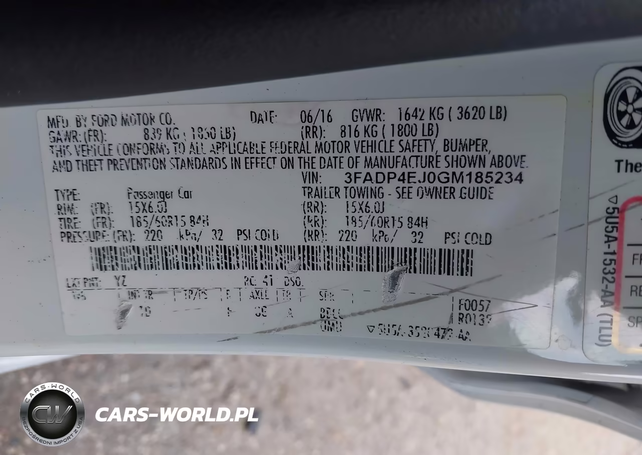 2016 Ford Fiesta Se VIN:3FADP4EJ0GM185234 - 9