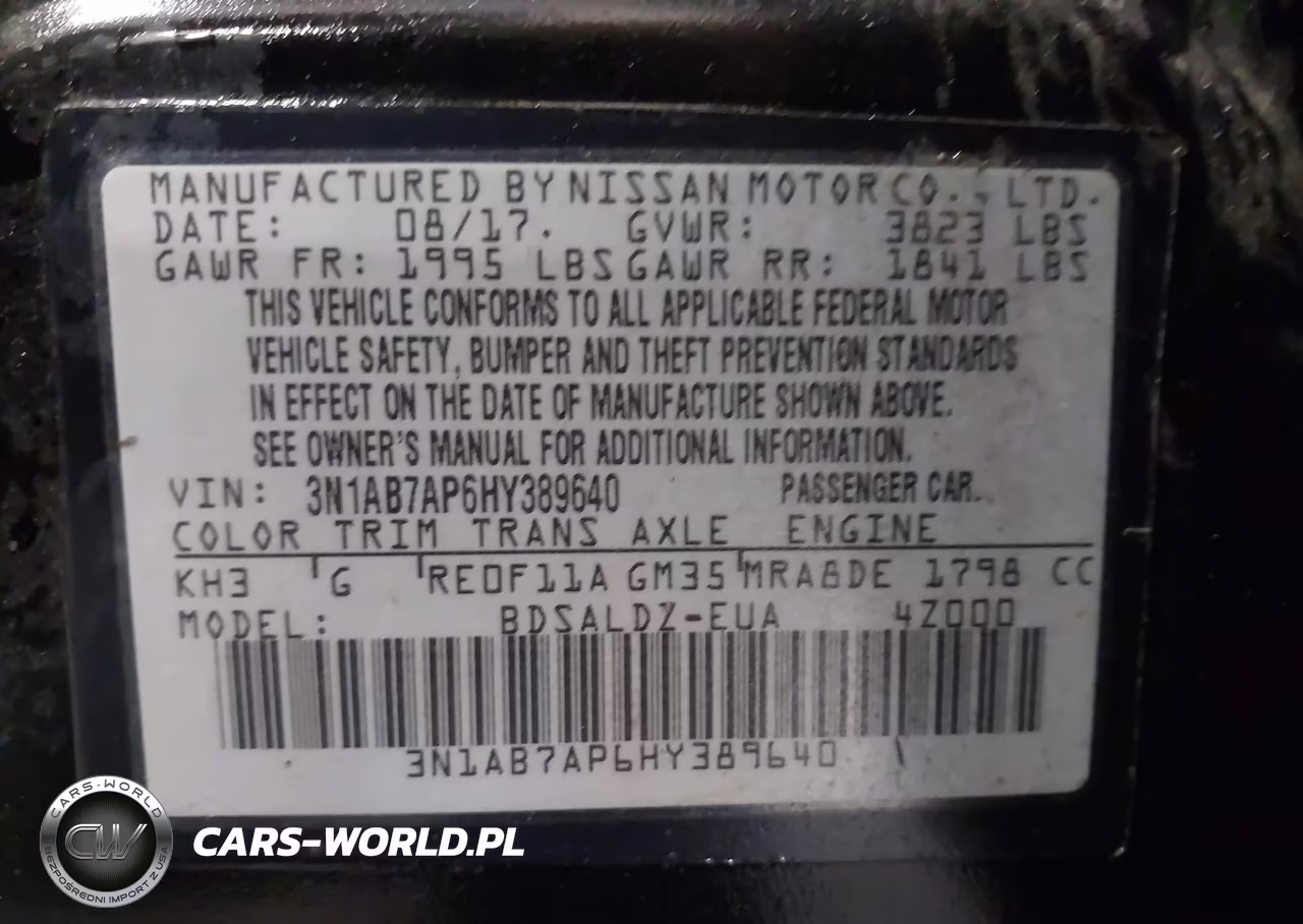 2017 Nissan Sentra Sv VIN:3N1AB7AP6HY389640 - 9