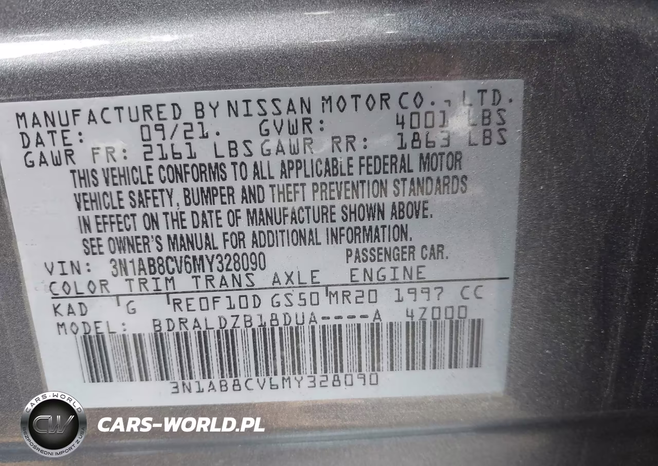 2021 Nissan Sentra Sv Xtronic Cvt VIN:3N1AB8CV6MY328090 - 9