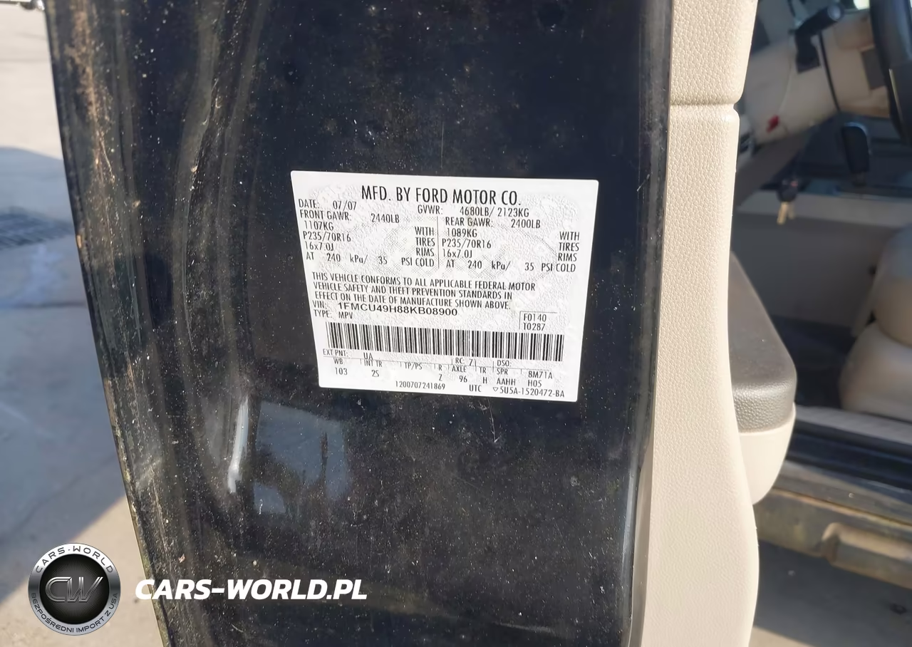 2008 Ford Escape Hybrid VIN:1FMCU49H88KB08900 - 9