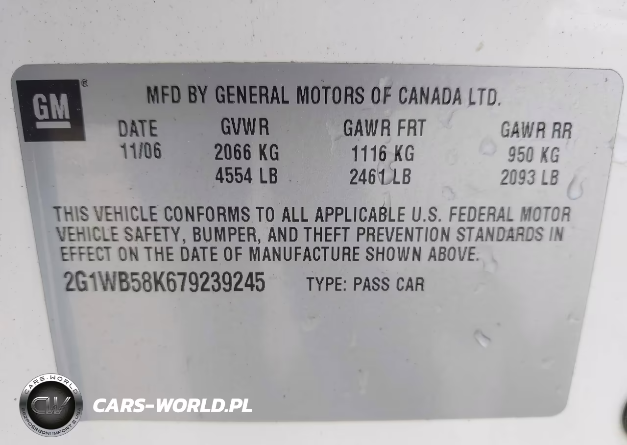 2007 Chevrolet Impala Ls VIN:2G1WB58K679239245 - 9