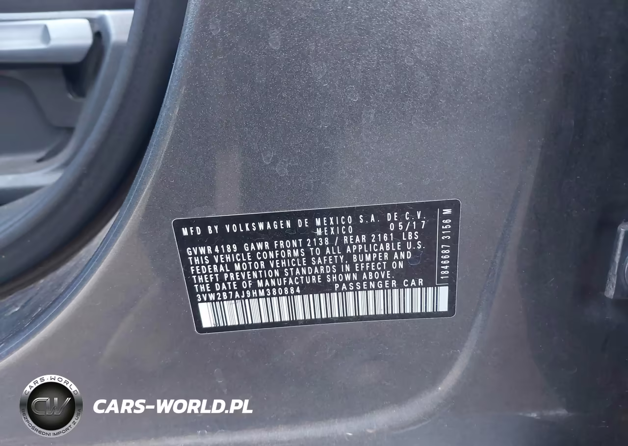 2017 Volkswagen Jetta 1.4T S VIN:3VW2B7AJ9HM380884 - 9