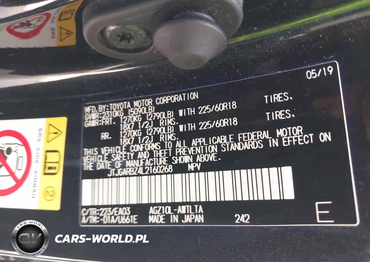 2020 Lexus Nx 300 VIN:JTJGARBZ4L2160268 - 9