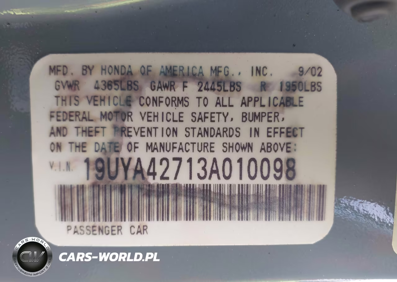 2003 Acura Cl 3.2 Type S VIN:19UYA42713A010098 - 9