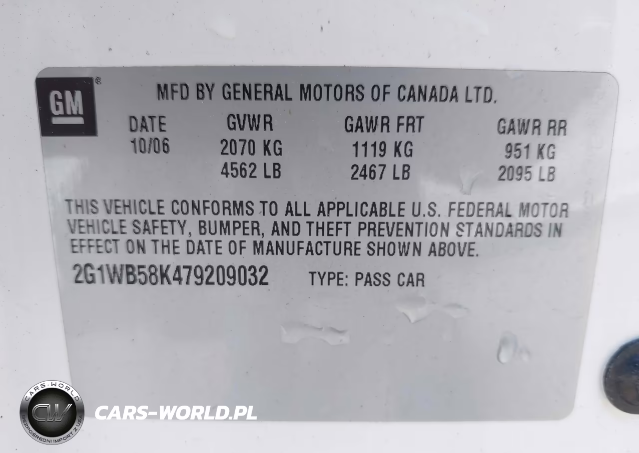 2007 Chevrolet Impala Ls VIN:2G1WB58K479209032 - 9