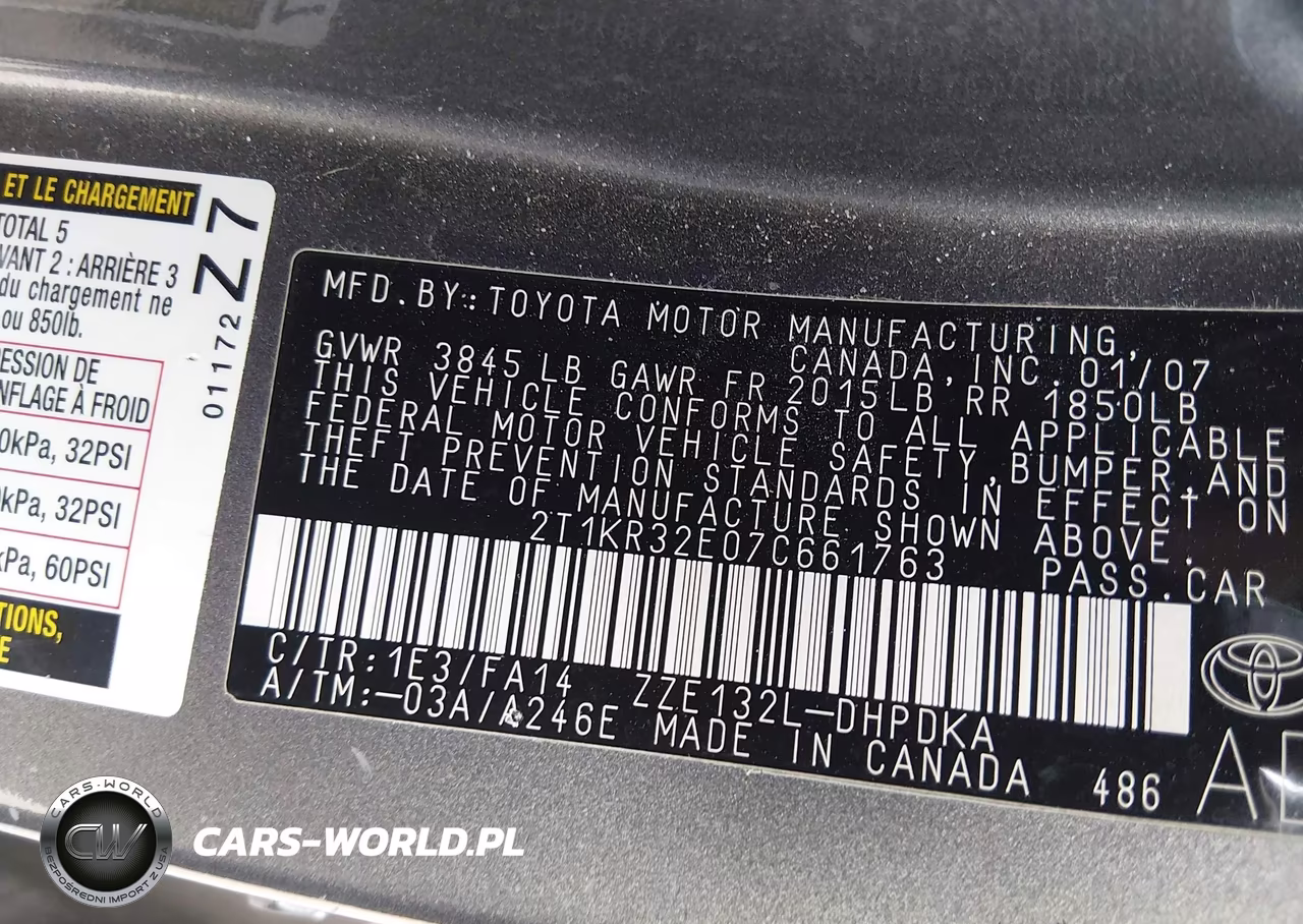 2007 Toyota Matrix VIN:2T1KR32E07C661763 - 9