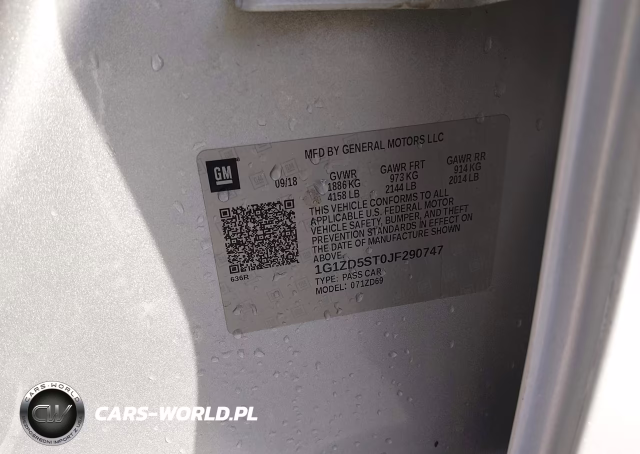2018 Chevrolet Malibu Lt VIN:1G1ZD5ST0JF290747 - 9