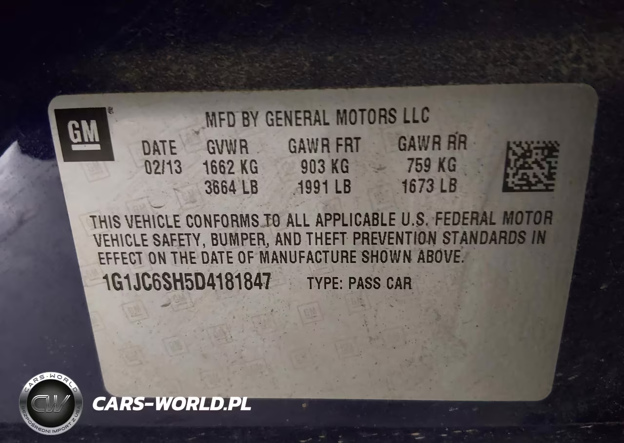 2013 Chevrolet Sonic Lt Auto VIN:1G1JC6SH5D4181847 - 9