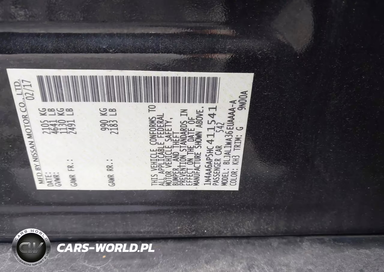 2017 Nissan Maxima 3.5 Sr VIN:1N4AA6AP5HC411541 - 9