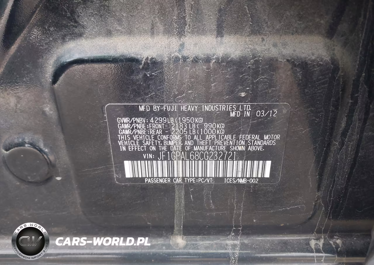 2012 Subaru Impreza 2.0I Sport Premium VIN:JF1GPAL68CG232721 - 9