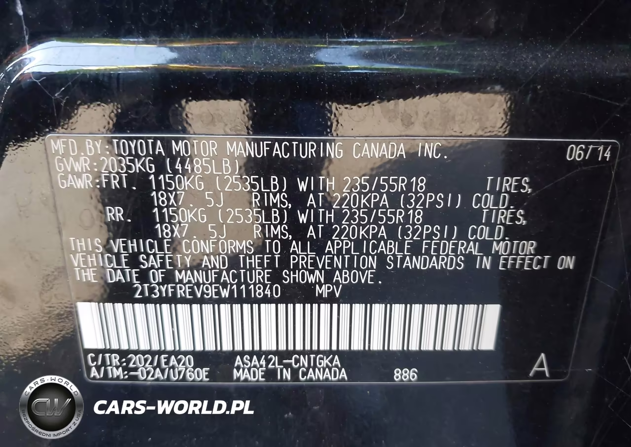 2014 Toyota Rav4 Limited VIN:2T3YFREV9EW111840 - 9