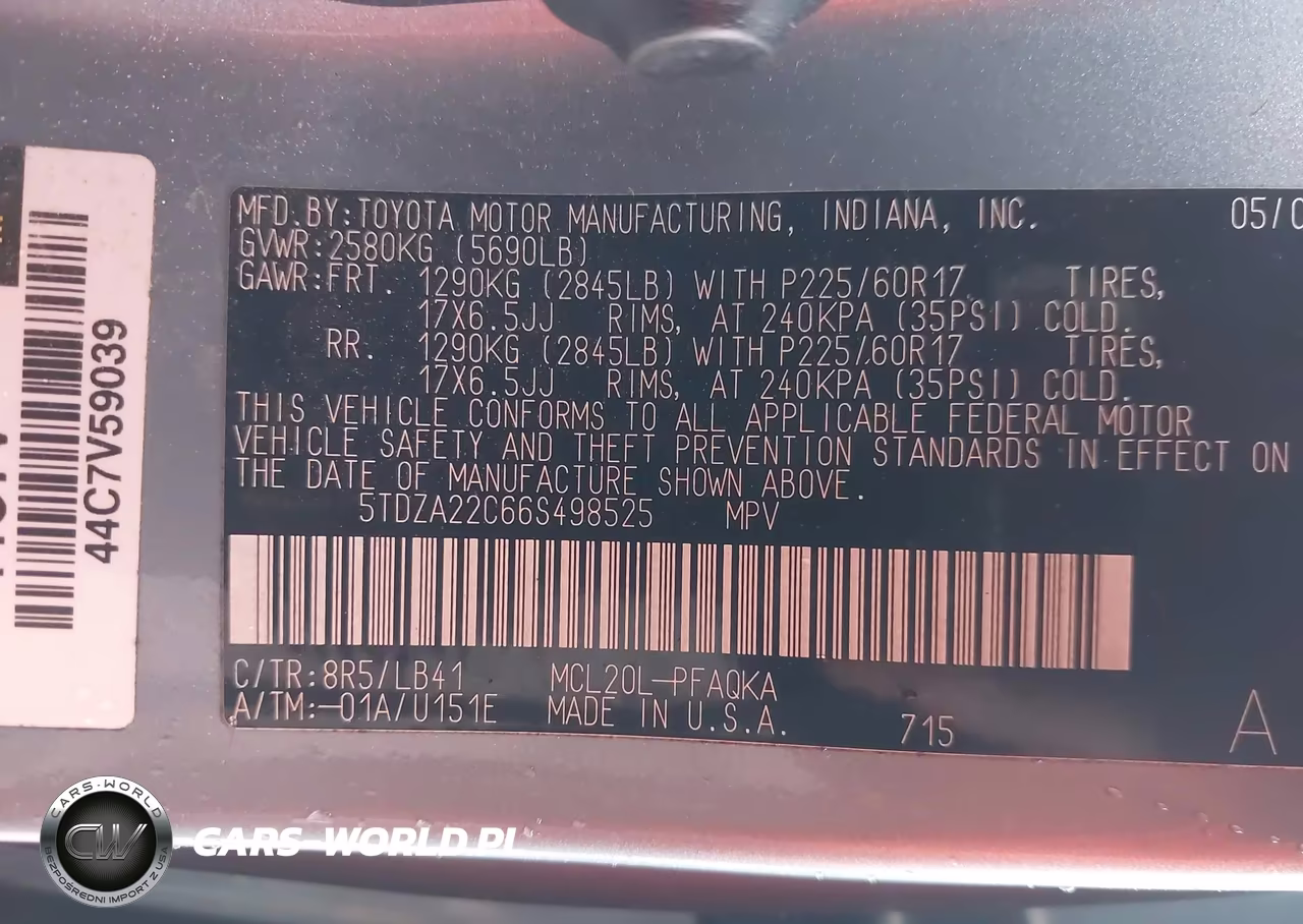 2006 Toyota Sienna Xle VIN:5TDZA22C66S498525 - 9