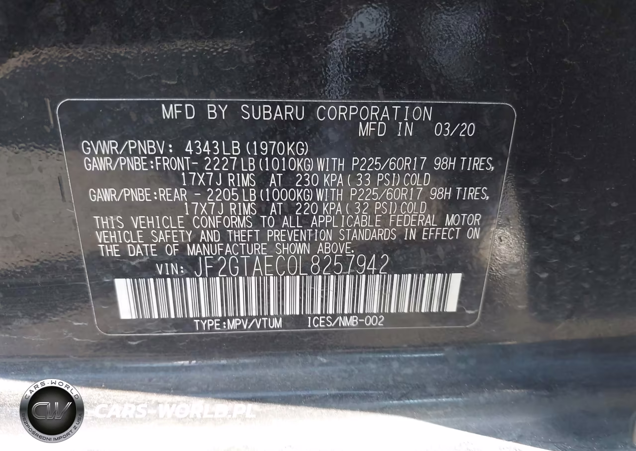 2020 Subaru Crosstrek Premium VIN:JF2GTAEC0L8257942 - 9