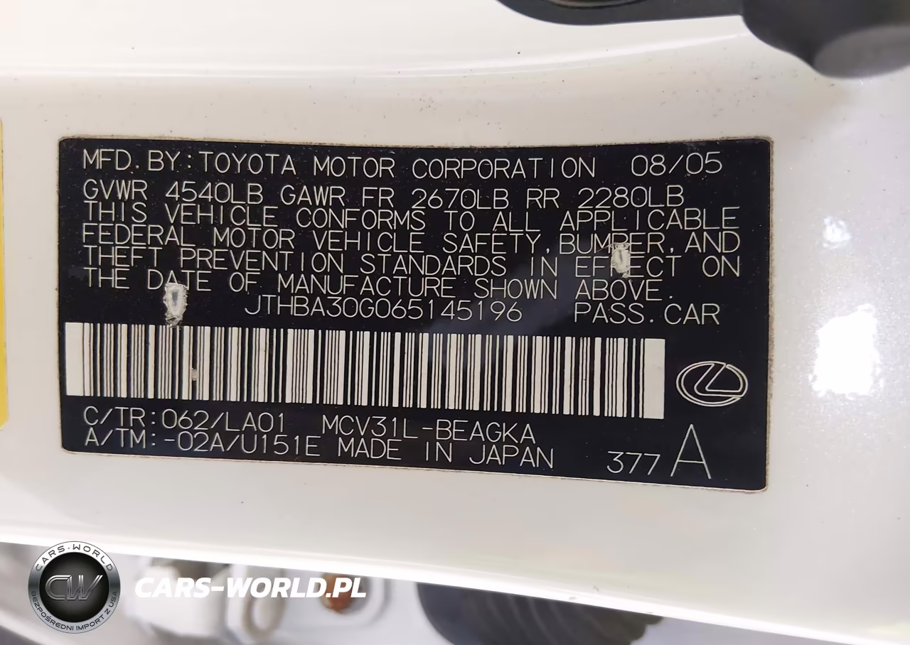 2006 Lexus Es 330 VIN:JTHBA30G065145196 - 9