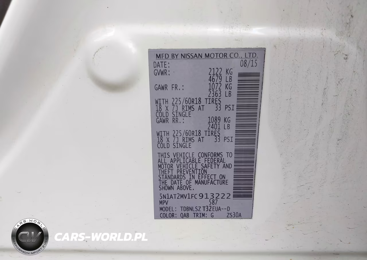 2015 Nissan Rogue Sl VIN:5N1AT2MV1FC913222 - 9
