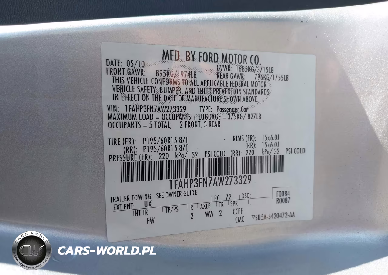 2010 Ford Focus Se VIN:1FAHP3FN7AW273329 - 9