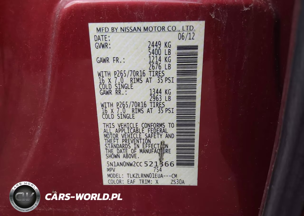 2012 Nissan Xterra S VIN:5N1AN0NW2CC521366 - 9