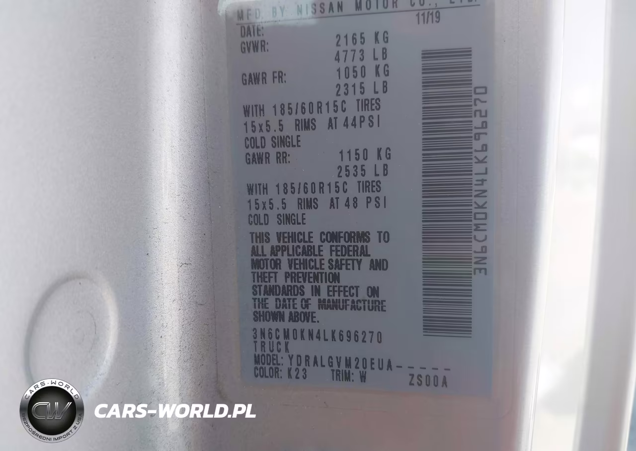 2020 Nissan Nv200 Cargo Sv Xtronic Cvt VIN:3N6CM0KN4LK696270 - 9