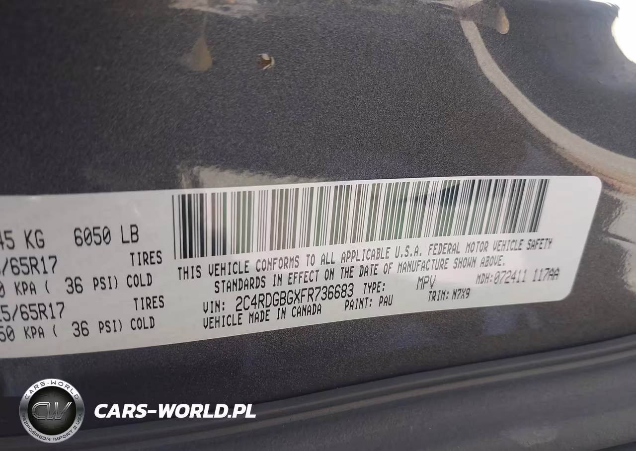 2015 Dodge Grand Caravan Se Plus VIN:2C4RDGBGXFR736683 - 9