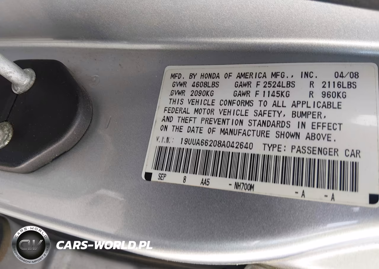 2008 Acura Tl 3.2 VIN:19UUA66208A042640 - 9