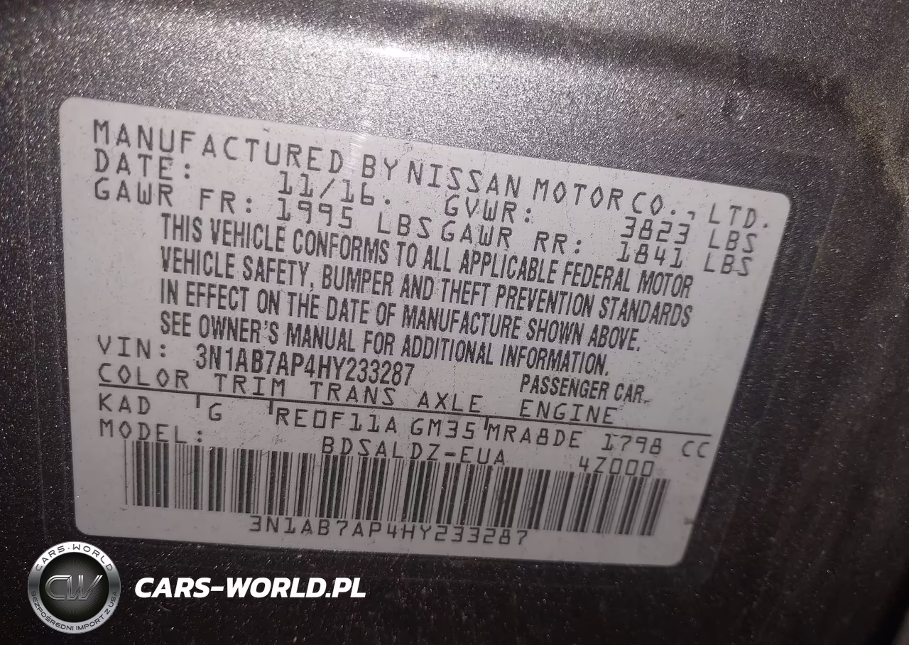 2017 Nissan Sentra Sv VIN:3N1AB7AP4HY233287 - 9