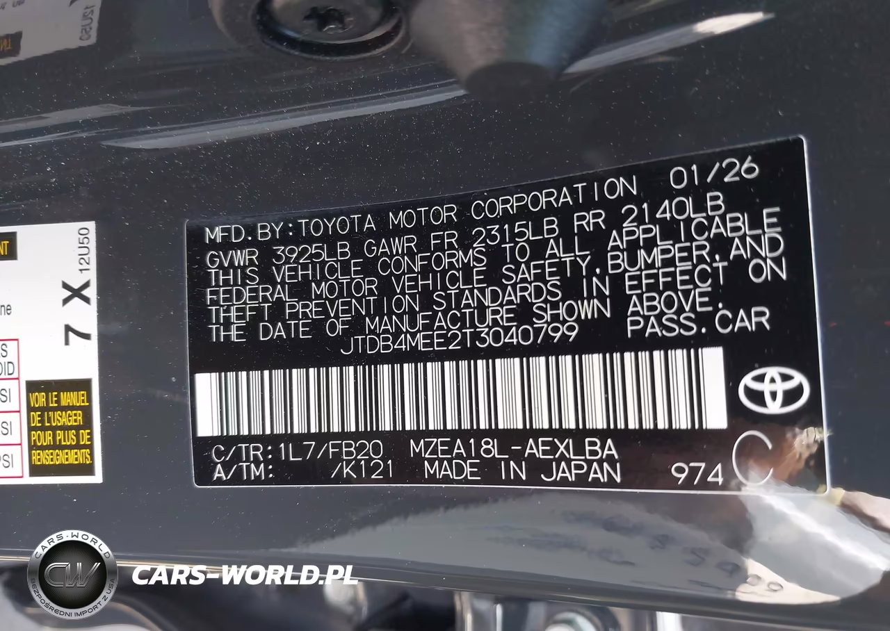 2026 Toyota Corolla Le VIN:JTDB4MEE2T3040799 - 9