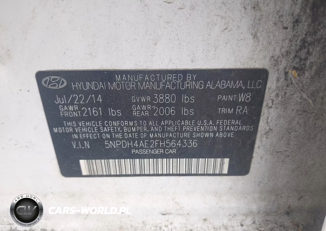2015 Hyundai Elantra Se VIN:5NPDH4AE2FH564336 - 9